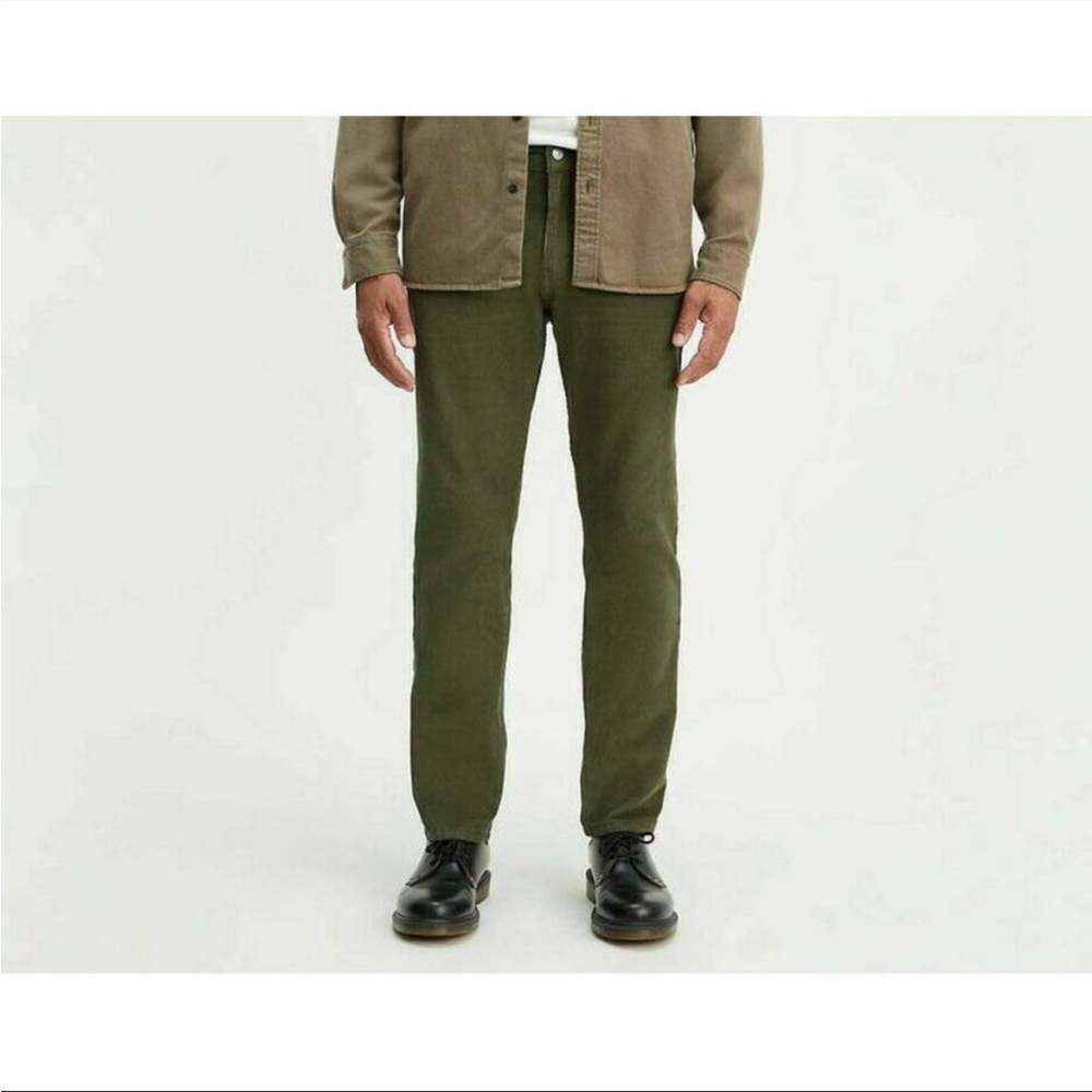 Levi's Men's 502 Taper Corduroy Pants Green Size 33x31